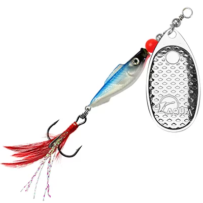 Блесна AQUA FISH COMET-4, с оперением 20,0g, цвет 06 (голубая спинка, серебро) 129853