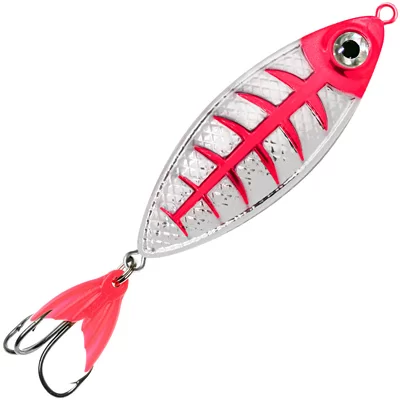 Блесна колебалка AQUA КРОК 60,0mm, вес - 19,0g цвет 03 (серебро, красный металлик) 107983