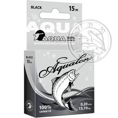 Плетёный шнур AQUALON BLACK 15m 0.14mm (черный)