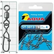 Карабин с вертлюгом AQUA SY-3013 №04 (8шт)