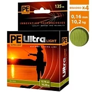 Плет. шнур PE ULTRA LIGHT OLIVE 0.16m 135m (оливковый)