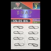 Карабин SPRUT SN-05 BN №3/33kg Diamond snap (уп.8шт)