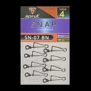 Карабин SPRUT SN-07 BN №4/40kg Italian snap (уп.8шт)