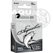 Плетёный шнур AQUALON BLACK 15m 0.06mm (черный)