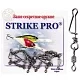 Вертлюг цилиндр STRIKE PRO с накаткой застёжкой ITALIAN № 6*2 20кг. (уп.10шт)
