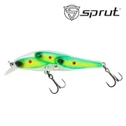 Воблер SPRUT Beru Triple 78F-LGRD-LGRD-LGRD 78mm 10.3gr загл.0,5-1,5m floating