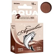 Плетёный шнур AQUALON BROWN 15m 0.14mm (коричневый)