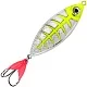 Блесна колебалка AQUA КРОК 80,0mm, вес - 42,0g цвет 04 (серебро, желто-зеленый флюрик) 108334