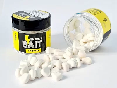 Искусств. насадка "ENERGY BAIT" КУКУРУЗА плавающая, цв. белый, ароматизир. (60шт)