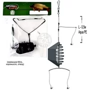 Снасть карповая (77ВСПЛ 60-КМ-ОТВ-3кр.1/0) корм. всплыв. 60гр, коромысло+отвод, 3кр.№1/0