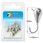 Капля с ушком d5мм 1,9гр 119062 Мормышка ВОЛЬФРАМ AQUA (серебро) (уп.10 шт)