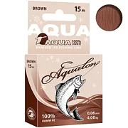Плетёный шнур AQUALON BROWN 15m 0.08mm (коричневый)