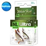 Леска зимняя AQUA NL ULTRA WHITE FISH 30m 0.10mm (белая рыба)