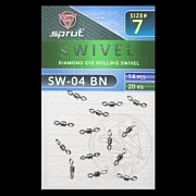 Вертлюг SPRUT SW-04 BN №7/20kg Diamond eye rolling swivel (уп.14шт)