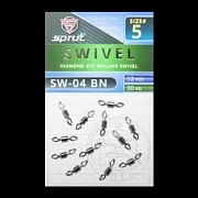 Вертлюг SPRUT SW-04 BN №5/30kg Diamond eye rolling swivel (уп.12шт)