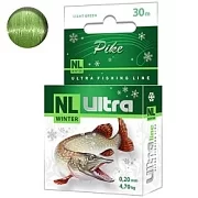 Леска зимняя AQUA NL ULTRA PIKE 30m 0.20mm (щука)