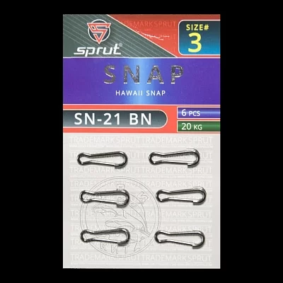 Карабин SPRUT SN-21 BN №3/20kg Hawaii snap (уп.6шт)