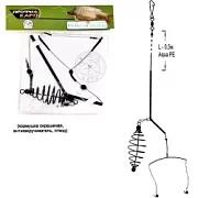 Снасть карповая (401 4АНТ-КМ-2кр.1/0) корм. пружин., антизакруч., коромысло, 2кр.№1/0