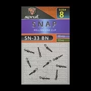 Вертлюг SPRUT SN-33 BN №8/13kg Rollihg line clip (уп.10шт)
