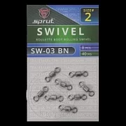 Вертлюг SPRUT SW-03 BN №2/40kg Roulette body rolling swivel (уп.8шт)