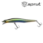 Воблер SPRUT Unagi 110F-SGRBK 110mm 11.5gr загл.0.5-1.0m floating