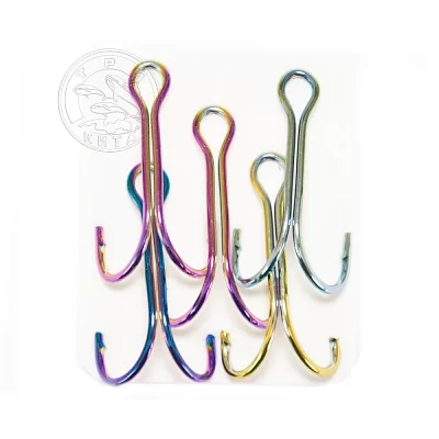 Крючок Sprut двойной Kiba SD-36 CHT №4 (Double Round Bend Hook CHT) (уп,5шт)