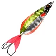 Блесна колебалка AQUA АТОМ M 40,0mm, вес - 9,0g цвет 04 (серебро, желто-зеленый флюрик) 108130