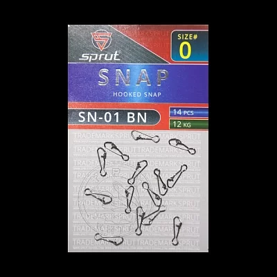 Карабин SPRUT SN-01 BN №0/12kg Hooked snap (уп.14шт)
