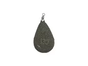 Груз КАПЛЯ плоская с ушком 130 гр (мягкий полимер,вертлюг)