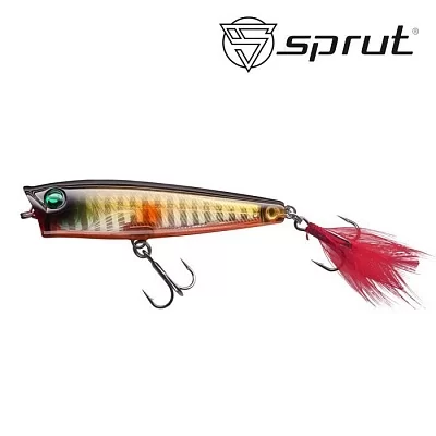 Воблер SPRUT Hikari Pop 3D 65TW-SGBK 65mm 7gr top water