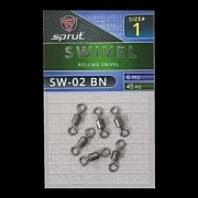 Вертлюг SPRUT SW-02 BN №1/45kg Rolling swivel (уп.6шт)