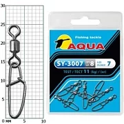 Карабин с вертлюгом AQUA SY-3007 №07 (8шт)