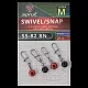 Карабин с вертлюгом скользящим SPRUT SS-82 BN M/25kg S plastic head moving rolling swivel (уп.4шт)