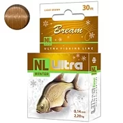 Леска зимняя AQUA NL ULTRA BREAM 30m 0.14mm (лещ)