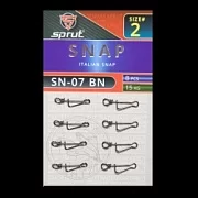 Карабин SPRUT SN-07 BN №2/15kg Italian snap (уп.8шт)