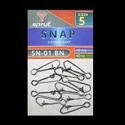 Карабин SPRUT SN-01 BN №5/40kg Hooked snap (уп.10шт)