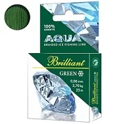 Плетёный шнур BRILLIANT GREEN 0.10mm 25m зимний (зеленый)