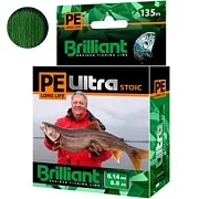 Плет. шнур PE ULTRA BRILLIANT STOIC Ultra 0.14mm 135m Green Зеленый