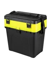 ЯЩИК ЗИМНИЙ черно-желтый "ТРИ КИТА" (4+4 отделения для приманок) (380*360*240)