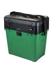 ЯЩИК ЗИМНИЙ, зеленый большой "ТРИ КИТА" (4+4 отделения для приманок) (380*360*240)