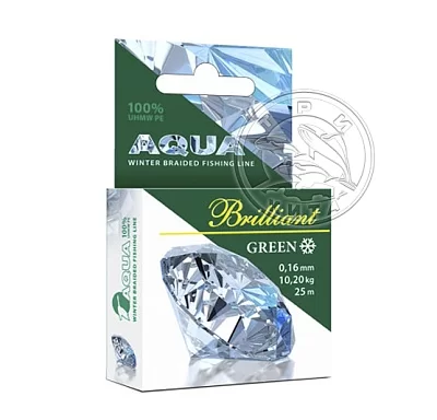 Плетёный шнур BRILLIANT GREEN 0.12mm 25m зимний (зеленый)