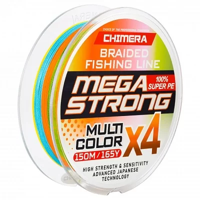 Шнур плетеный CHIMERA MEGASTRONG Multicolor X4 0.14mm 150m