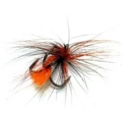 Тройной крючок Sprut  ST-36 с мушкой col. BO №10 Black Orange (Treble Hook Feather) (уп.3шт)