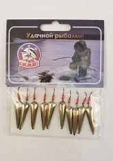 Блесна зимняя с подвесным крючком (латунь) 3,5гр. (уп/10шт)