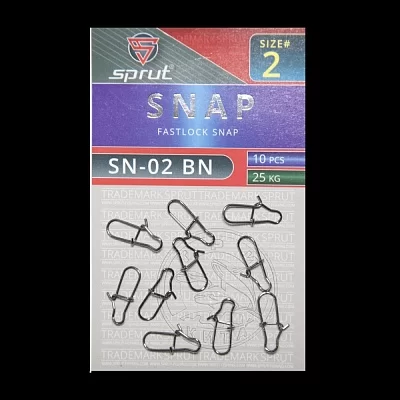 Карабин SPRUT SN-02 BN №2/25kg Fastlock snap (уп.10шт)