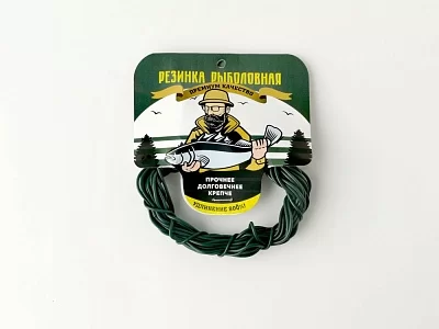 Резинка рыболовная "Fishing Gum №1" 2.5мм, (в мотке/10м) цв. хаки