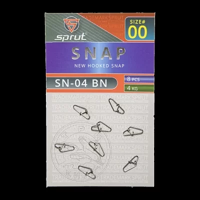 Карабин SPRUT SN-04 BN №00/4kg New hooked snap (уп.8шт)