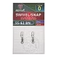 Вертлюг SPRUT SS-62 BN №0/12kg Ballbearing swivel with fastlock snap (уп.2шт)