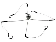 Снасть зимняя донная "Паучок",  8гр., 4 кр.№8