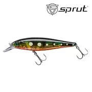 Воблер SPRUT Blood Suwaru 100F-GGRP-UV 100mm 15gr загл.1,0-2,0m floating+Blood Attractor UPA